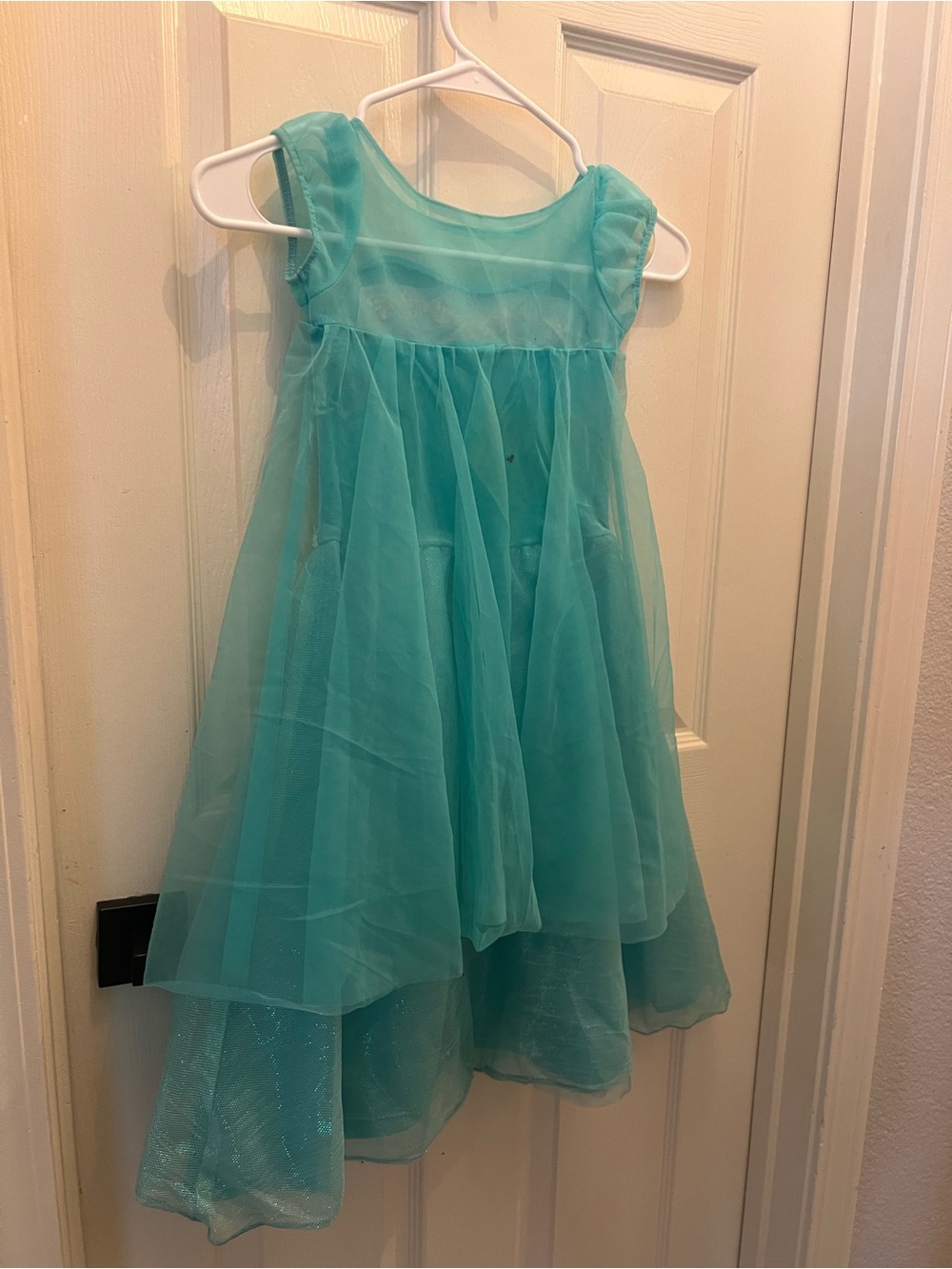 Turquoise Princess Tulle Dress Kids Costume - Picture 3 of 4